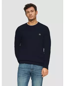 Пуловер s.Oliver Strickpullover langarm, синий