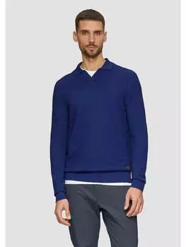 Пуловер s.Oliver Strickpullover langarm, синий