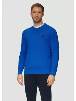 Пуловер s.Oliver Strickpullover langarm, синий