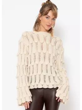 Пуловер SASSYCLASSY Pullover mit Muster, бежевый