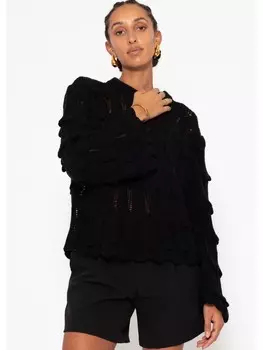 Пуловер SASSYCLASSY Pullover mit Muster, черный