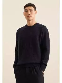 Пуловер Seidensticker Pullover Regular, темно-синий