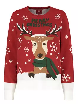 Пуловер Sublevel Pullover, цвет Rot/Wei