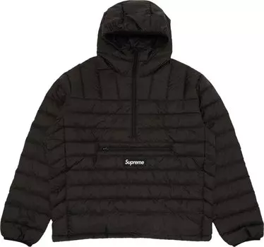 Пуловер Supreme Micro Down Half Zip Hooded Pullover 'Black', черный
