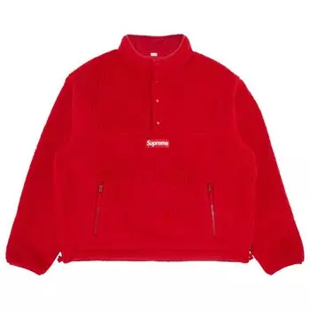 Пуловер Supreme Polartec Shearling Reversible Pullover, красный