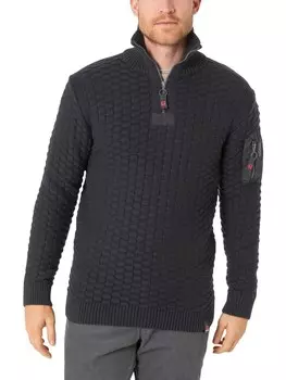 Пуловер Timezone Strickpullover 3D-Schachbrettmuster rmeltasche, черный