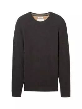 Пуловер Tom Tailor, цвет black grey melange