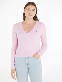 Пуловер Tommy Hilfiger, розовый