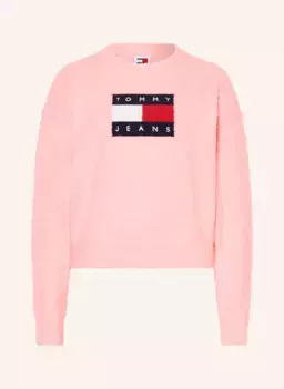 Пуловер Tommy Jeans, розовый