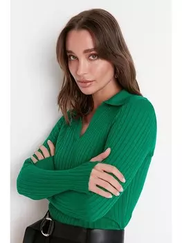 Пуловер trendyol Pullover, зеленый