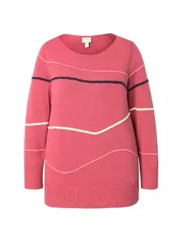 Пуловер Ulla Popken Pullover, цвет himbeere