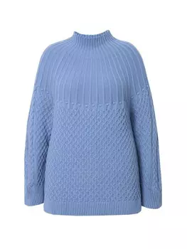 Пуловер Ulla Popken Pullover, цвет jeansblau