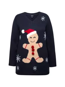 Пуловер Ulla Popken Pullover, цвет marine