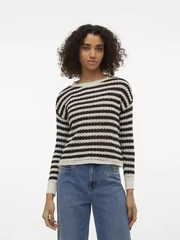 Пуловер Vero Moda, белый/черный