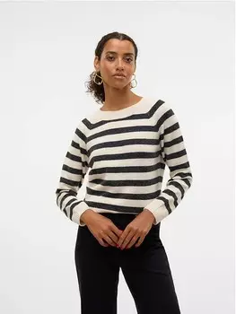 Пуловер Vero Moda, белый/черный