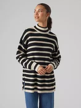 Пуловер Vero Moda, черный/белый