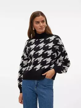 Пуловер Vero Moda Pullover, черный/белый