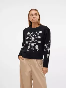 Пуловер Vero Moda Pullover Gaia, черный