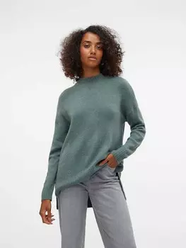 Пуловер Vero Moda Pullover Plaza, бирюзовый