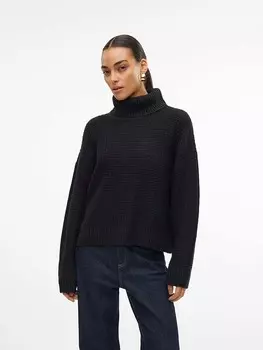 Пуловер Vero Moda Rollkragen, черный
