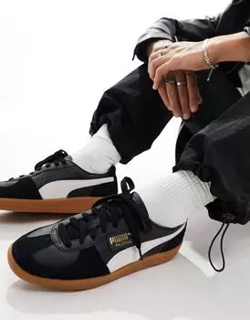 PUMA – Palermo – Черно-белые кожаные кроссовки