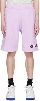 Пурпурные шорты с принтом Givenchy