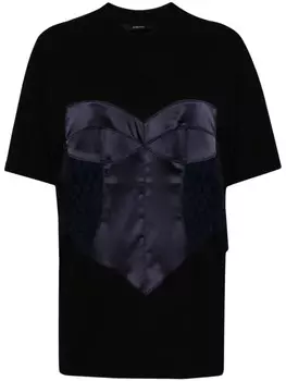PushBUTTON футболка Bustier Mixed, черный