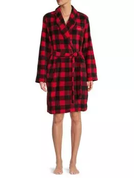 Пушистый халат Calvin Klein Red plaid