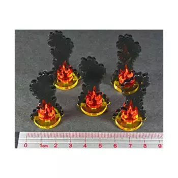Пылающие обломки — средний, Token Sets - Explosion, Fire, Smoke (Litko Aerosystems)