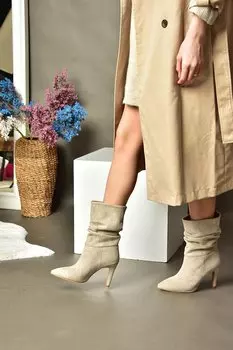 R4040203 Бежевые женские ботинки Fox Shoes