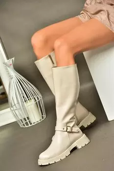 R5180968 Бежевые женские ботинки Fox Shoes