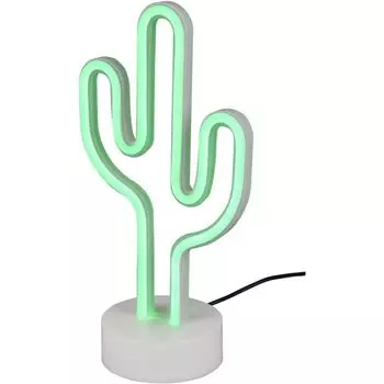 R55220101 настольная лампа CACTUS белая 1 Вт LED, высота ок. 29 см. Reality Leuchten, зеленый