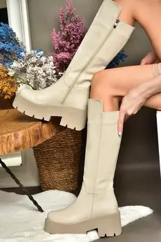 R6101320 Бежевые женские ботинки Fox Shoes