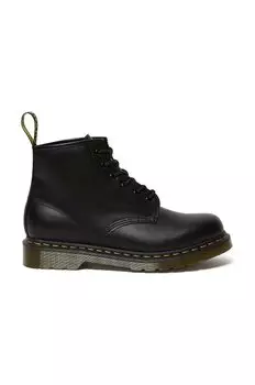Рабочие кожаные ботинки 101 Yellow Stitch Dr. Martens, черный