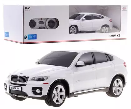 Радиоуправляемая машинка BMW X6 Белый 1:24 Rastar