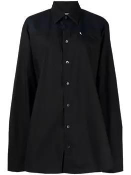 Raf Simons рубашка с вышивкой, черный