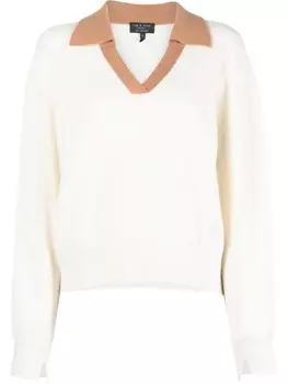 rag & bone кашемировый джемпер с воротником, белый