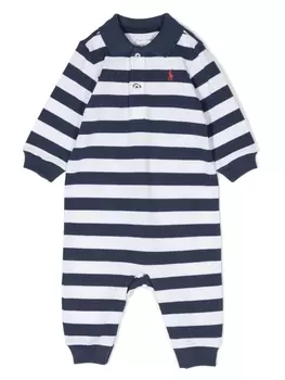Ralph Lauren боди в полоску с длинными рукавами, синий