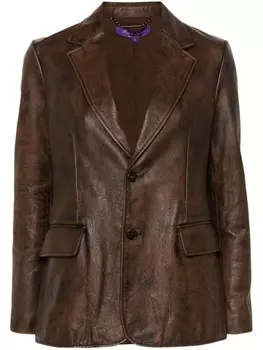 Ralph Lauren Collection кожаный блейзер Tomasso, коричневый