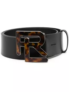 Ralph Lauren Collection logo-buckle leather belt, черный