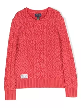 Ralph Lauren джемпер фактурной вязки, красный