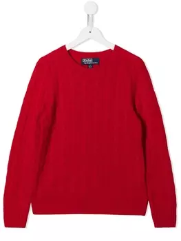 Ralph Lauren джемпер фактурной вязки, красный
