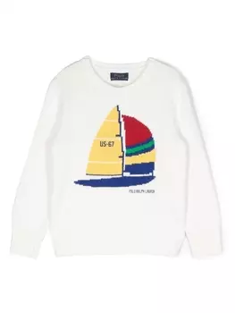 Ralph Lauren джемпер с принтом, белый