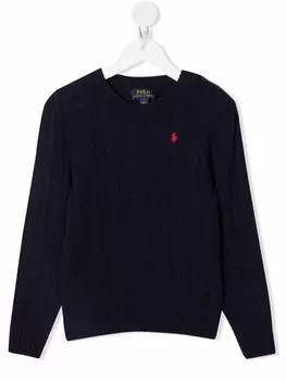 Ralph Lauren джемпер с вышивкой, синий