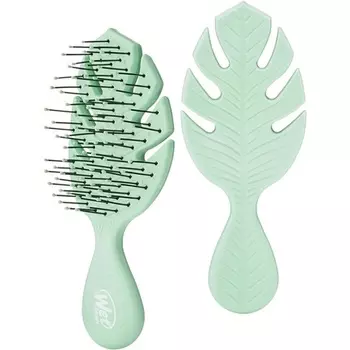 Расческа Go Green Mini Detangler с ультрамягкой щетиной Intelliflex — зеленая, Wet Brush