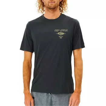Рашгард Rip Curl Icons Surflite Short Sleeve, цвет Washed Black
