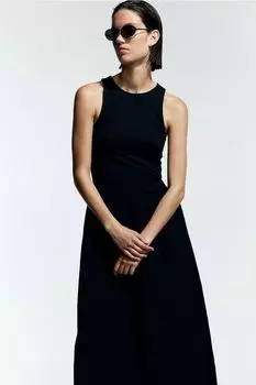 Расклешенное платье H&M, черный