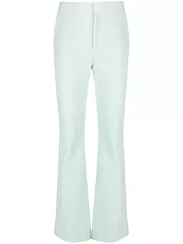 Расклешенные бархатные брюки Alexander Wang, зеленый