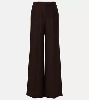 Расклешенные брюки из льна Emmit Loro Piana, цвет ebony