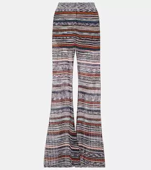Расклешенные брюки с принтом Missoni, синий